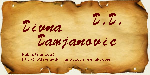 Divna Damjanović vizit kartica